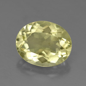 3.56 ct Yellow Quartz Stone, Natural Quartz in Oval Facet Shape for Sale