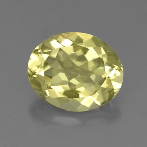 3.18 ct Yellow Quartz Gemstone, Quartz Gem in Oval Facet Shape for Sale.