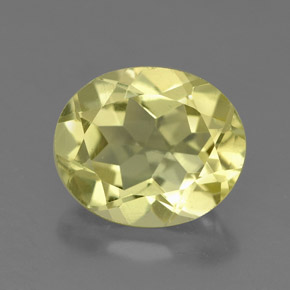 3.28 ct Yellow Quartz Gemstone, Quartz Gem in Oval Facet Shape for Sale.