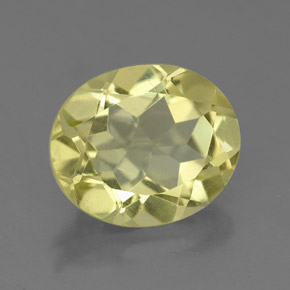 3.28 ct Yellow Quartz Stone, Natural Quartz in Oval Facet Shape for Sale