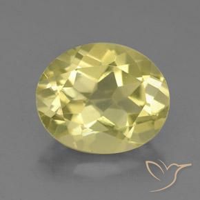 3.49ct Natural Very Pale Yellow Quartz, Oval, VVS-VS