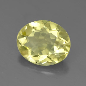 2.94 ct Yellow Quartz Stone, Natural Quartz in Oval Facet Shape for Sale