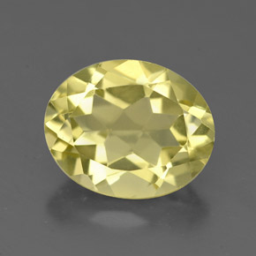 3.37 ct Yellow Quartz Gemstone, Quartz Gem in Oval Facet Shape for Sale.