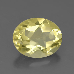 3.37 ct Yellow Quartz Stone, Natural Quartz in Oval Facet Shape for Sale