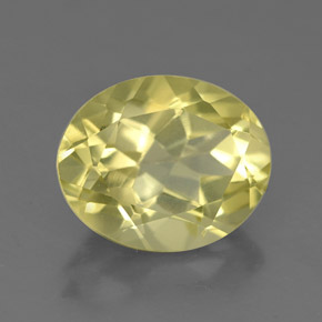 3.65 ct Yellow Quartz Stone, Natural Quartz in Oval Facet Shape for Sale
