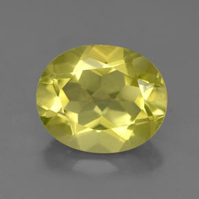 3.31 ct Yellow Quartz Gemstone, Quartz Gem in Oval Facet Shape for Sale.
