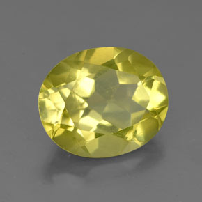3.31 ct Yellow Quartz Stone, Natural Quartz in Oval Facet Shape for Sale