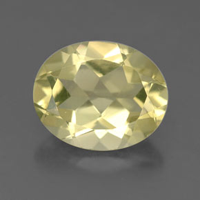 Светло-желтый Кварц Камень - 3.2ct Фасетный Овал (ID: 332660)