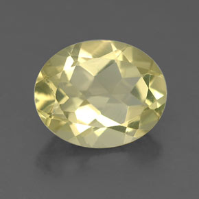 3.17 ct Yellow Quartz Stone, Natural Quartz in Oval Facet Shape for Sale