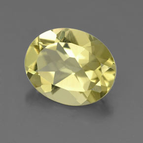3.11 ct Yellow Quartz Stone, Natural Quartz in Oval Facet Shape for Sale