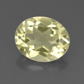 3.23 ct Yellow Quartz Gemstone, Quartz Gem in Oval Facet Shape for Sale.