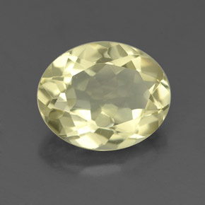 3.18 ct Yellow Quartz Stone, Natural Quartz in Oval Facet Shape for Sale