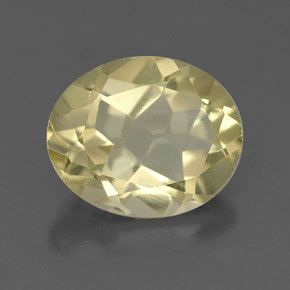 3.38 ct Yellow Quartz Stone, Natural Quartz in Oval Facet Shape for Sale