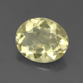2.89 ct Yellow Quartz Stone, Natural Quartz in Oval Facet Shape for Sale