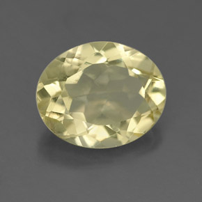 3.28 ct Yellow Quartz Stone, Natural Quartz in Oval Facet Shape for Sale