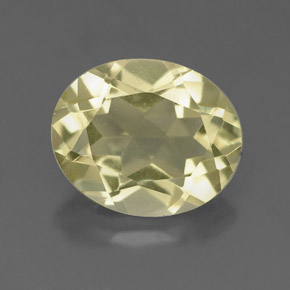 Pale Yellow Кварц Камень - 3.3ct Фасетный Овал (ID: 332669)