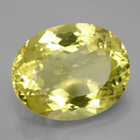 28.91 ct Yellow Quartz Stone, Natural Quartz in Oval Facet Shape for Sale