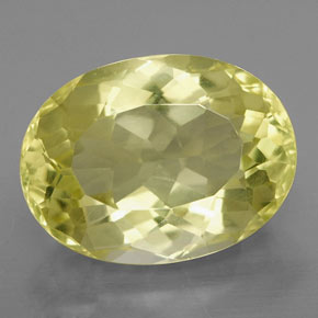 9.45 ct Yellow Quartz Gemstone, Quartz Gem in Oval Facet Shape for Sale.