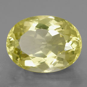 9.45 ct Yellow Quartz Stone, Natural Quartz in Oval Facet Shape for Sale