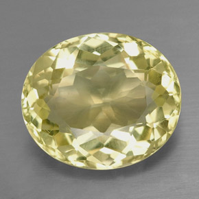 6.82 ct Yellow Quartz Gemstone, Quartz Gem in Oval Facet Shape for Sale.