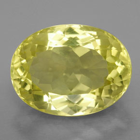 9.74 ct Yellow Quartz Gemstone, Quartz Gem in Oval Facet Shape for Sale.