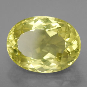 9.74 ct Yellow Quartz Stone, Natural Quartz in Oval Facet Shape for Sale