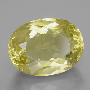 10.37 ct Yellow Quartz Stone, Natural Quartz in Oval Facet Shape for Sale