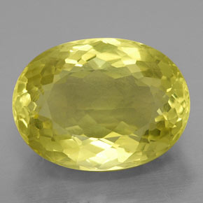 10.25 ct Yellow Quartz Gemstone, Quartz Gem in Oval Facet Shape for Sale.
