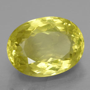 10.25 ct Yellow Quartz Stone, Natural Quartz in Oval Facet Shape for Sale