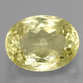 10.38 ct Yellow Quartz Gemstone, Quartz Gem in Oval Facet Shape for Sale.
