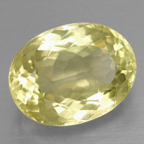10.38 ct Yellow Quartz Stone, Natural Quartz in Oval Facet Shape for Sale