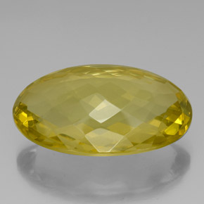 Quartz Gemstone in 37.2 x 24.1 mm Size for Sale, Quartz Stone in Lemon Color