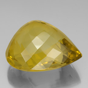 Quartz Gemstone in 36.6 x 34.2 mm Size for Sale, Quartz Stone in Lemon Color