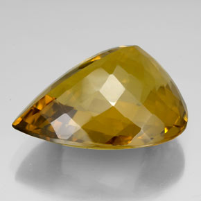 Quartz Gemstone in 42.8 x 35.1 mm Size for Sale, Quartz Stone in Lemon Color