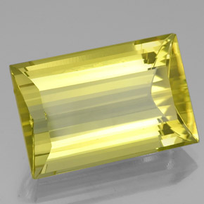 33.64 ct Yellow Quartz Stone, Natural Quartz in Baguette Facet Shape for Sale