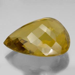 Quartz Gemstone in 42.5 x 33.5 mm Size for Sale, Quartz Stone in Dijon Yellow Color