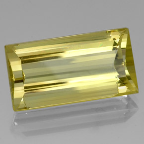 27.73 ct Yellow Quartz Stone, Natural Quartz in Baguette Facet Shape for Sale