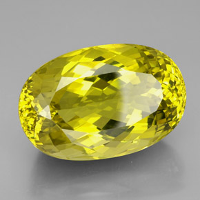 101.50 ct Yellow Quartz Stone, Natural Quartz in Oval Facet Shape for Sale