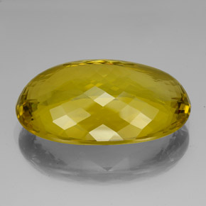 Quartz Gemstone in 42.7 x 27.6 mm Size for Sale, Quartz Stone in Lemon Color