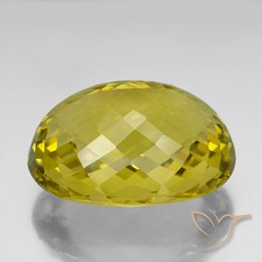 Quartz Gemstone in 36.9 x 27.3 mm Size for Sale, Quartz Stone in Dijon Yellow Color