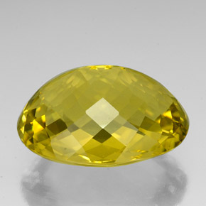 Quartz Gemstone in 32.4 x 25.6 mm Size for Sale, Quartz Stone in Lemon Color