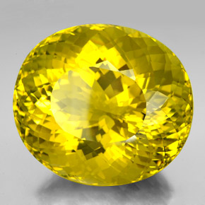320.20 ct Yellow Quartz Stone, Natural Quartz in Oval Portuguese-Cut Shape for Sale