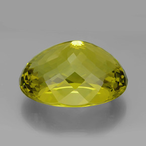 Quartz Gemstone in 42.4 x 33.4 mm Size for Sale, Quartz Stone in Greenish Yellow Color