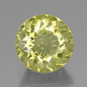 13.55 ct Yellow Quartz Gemstone, Quartz Gem in Round Facet Shape for Sale.