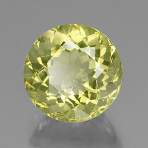 13.55 ct Yellow Quartz Stone, Natural Quartz in Round Facet Shape for Sale