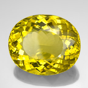 132.25 ct Yellow Quartz Stone, Natural Quartz in Oval Portuguese-Cut Shape for Sale