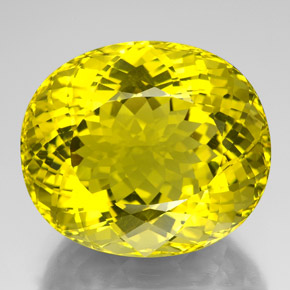 175.75 ct Yellow Quartz Gemstone, Quartz Gem in Oval Portuguese-Cut Shape for Sale.
