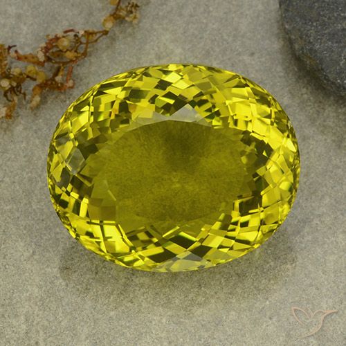 145.85 ct Yellow Quartz, 36.9 x 30.3 mm Oval Portuguese Cut From Brazil, Photo A