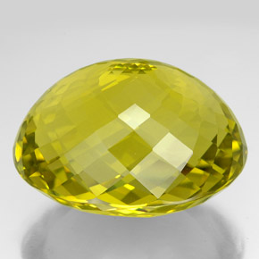 Quartz Gemstone in 40.8 x 31.3 mm Size for Sale, Quartz Stone in Intense Yellow Color