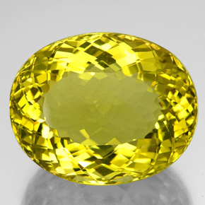 Rich Yellow Кварц Камень - 146.5ct Фасетный Овал (ID: 341781)